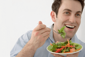 consumption of vegetable salad during prostatitis treatment