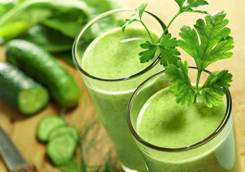 Cucumber soup with parsley for prostatitis